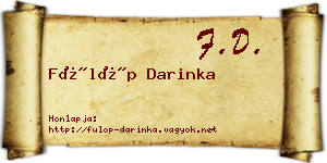 Fülöp Darinka névjegykártya